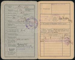 1940 Katonai igazolványi lap 101. honv. zászlóalj