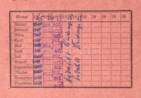 1921-1974 Osztrák szociáldemokrata pártigazolványok és kacsolódó osztrák vasúti igazolványok, összes...