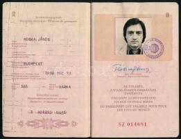 cca 1980 Magyar Népköztársaság Szolgálati Útlevél sok vízummal. / Service passport for officials