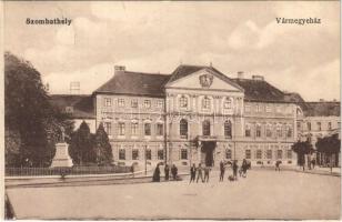 1918 Szombathely, Vármegyeház. Vasúti levelezőlapárusítás 3984.