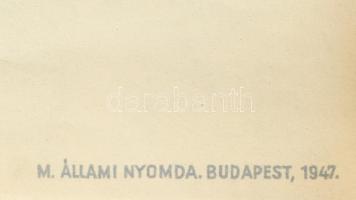 1947 Macskássy János (1910-1993): Újjáépítési állami sorsjáték, plakát, 82×57 cm