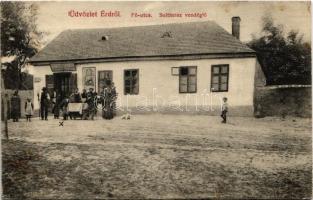 1913 Érd, Fő utca, Sultheisz vendéglő (EB)