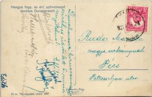 1923 Dunaharaszti, Kossuth Lajos utca. Hangya kiadása