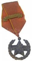 1950. "A jó tanulásért" részben aranyozott Zn kitüntető jelvény, mellszalagon (34mm) T:2 oxidáció / Hungary 1950. "A jó tanulásért" partially gilt Zn award badge on ribbon (34mm) C:XF corrosion