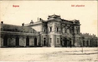 1909 Sopron, Déli pályaudvar, vasútállomás