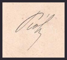 1899 Plósz Sándor (1846-1925) igazságügy-miniszter által aláírt okirat, Liszkay Jenő miniszteri taná...