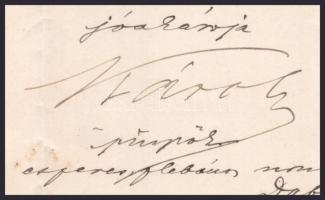 1909 Báró Hornig Károly (1840-1917) bíboros, veszprémi püspök által aláírt okirat