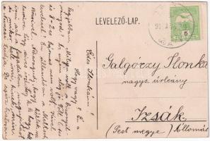 1914 Csári, Cáry; templom, tér / church, square