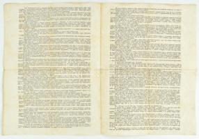 1849 A Magyar Nemzet Függetlenségi Nyilatkozata. Folio. A magyar forradalom és szabadságharc alatt a...