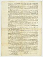 1849 A Magyar Nemzet Függetlenségi Nyilatkozata. Folio. A magyar forradalom és szabadságharc alatt a...