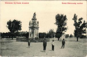 1908 Újszentanna, Új-Szt.-Anna, Szentanna, Santana; Szentháromság szobor. W.L. 2914. / Trinity statue