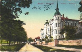 1913 Brassó, Kronstadt, Brasov; Postarét / Postwiese / villa (EK)