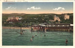 1910 Crikvenica, Cirkvenica; strand, fürdőzők / beach, bathers (EK)