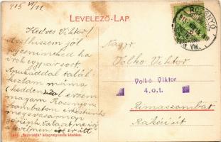 1915 Rozsnyó, Roznava; Rákóczi tér, zárda, szobor, Kováts Gizella és Gáspár üzlete / square, nunnery...