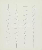 Hartmut Böhm (1938-): Struktúrák. Szitanyomat, papír, jelzett a hátoldalán, üvegezett fa keretben, 34×29 cm