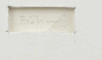 Hartmut Böhm (1938-): Struktúrák. Szitanyomat, papír, jelzett a hátoldalán, üvegezett fa keretben, 3...