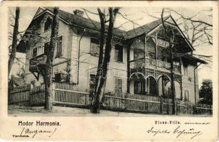 1912 Modor-Harmónia, Modra; Ilona villa, vízvezeték. Laczkovich Robert kiadása / villa (EK)