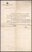 1923-1930 Osvald István (1867-1944) budapesti kir. törvényszék elnökének aláírása egy kinevezésen (1...