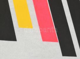 Bőszin Endre (1912-): Konstruktivista kompozíció, 1969. Tempera, papír, jelzett, üvegezett keretben,...