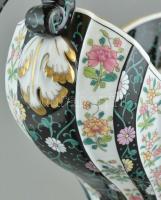 Herendi SN (Siang Noir) mintás barokk kancsó. Kézzel festett porcelán.Hibátlan, jelzett. m: 34 cm