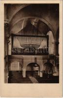 Pozsony, Pressburg, Bratislava; Evangélikus templom belső, orgona / Orgel der evang. Kirche / Lutheran church interior, organ
