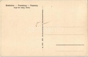 Pozsony, Pressburg, Bratislava; Evangélikus templom belső, orgona / Orgel der evang. Kirche / Luther...