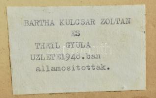 cca 1940 Marosvásárhely, Theil Gyula és és Bartha Kulcsár Zoltán úri szabósága Str. Calarasilor, Kos...