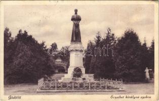 1931 Gödöllő, Erzsébet királyné (Sisi) szobor (ázott sarkak / wet corners)