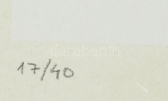 Mark (Márkus), Anna (1928-): Geometrikus kompozíció. Szitanyomat, papír, jelzett, számozott (1740). ...