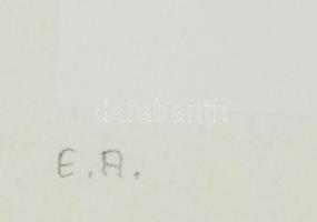 Mark (Márkus), Anna (1928-): Konstruktivista kompozíció. Szitanyomat, papír, jelzett, művészpéldány ...