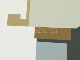 Mark (Márkus), Anna (1928-): Konstruktivista kompozíció. Szitanyomat, papír, jelzett, művészpéldány ...