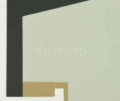 Mark (Márkus), Anna (1928-): Konstruktivista kompozíció. Szitanyomat, papír, jelzett, művészpéldány ...