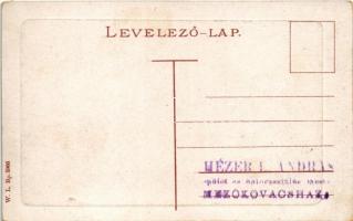 Fülek, Filakovo; Fő utca, Lisztraktár a Menyecskéhez, Kálmán József üzlete, dohánytőzsde. W. L. Bp. ...