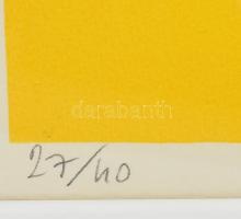 Simonyi Emő (1943-): Álom, 1992. Szitanyomat, papír. Jelzett, számozott (27/40). 62x46 cm. Üvegezett...