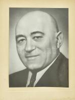 cca 1953 Rákosi Mátyás (1892-1971) politikus portréja, vintage fotó, felületén törésnyom, kartonra erősítve, 29,5x22,3 cm, karton 40x30 cm