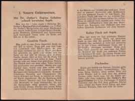 cca 1920-1930 Dr. Oetker's "Regina" Speise-Gelatine, zselatinnal készíthető ételek re...