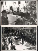 cca 1942 Vegyes, folyamőrséggel kapcsolatos fotó tétel, 7 db, 4 fotón azonosítatlan ünnepséggel, 3 f...