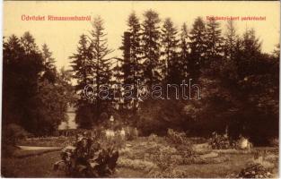 Rimaszombat, Rimavská Sobota; Széchenyi kert park részlete. W.L. 590. / park