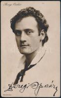 1918 Beregi Oszkár (1876-1965) színész fotólapja, rajta eredeti aláírással