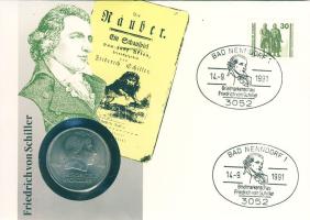 NDK 1972. 20M "Schiller" érmés, bélyeges borítékon T:2