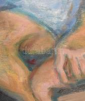 Gráber Margit (1896-1993): Leány arckép, 1979. Olaj, vászon, jelzett, hátoldalán autográf felirattal...