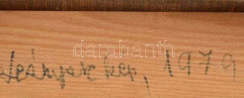 Gráber Margit (1896-1993): Leány arckép, 1979. Olaj, vászon, jelzett, hátoldalán autográf felirattal...