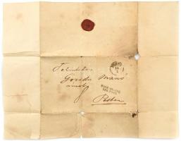 1862 Levél Emanuel Gojdu / Gozsdu Manó részére melyben árvízkárosultak számára való gyűjtésre hívják fel. / Letter to Emanual Gojdu