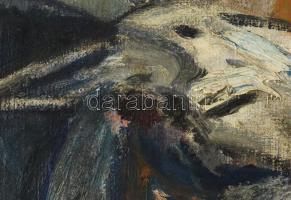 Kelemen Emil (1895-1975): Szamárháton, 1928. Olaj, vászon, jelzett. Hátoldalán datált. Javított. Fa ...