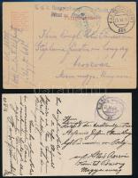 1914-1918 Otto zu Windisch-Graetz herceg (1873-1953) levelezőlapjai anyósához Lónyay Stephanie királyi hercegnőhöz az oroszvári Lónyay-kastélyba címezve Liebe Mama megszólítással, egy egyiken a hercegről elnevezett alakulat bélyegzőjével. 4 db / Autograph letters of count Otto zu Windisch-Graetz