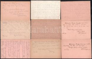 cca 1914-1920 Lónyay Stephanie királyi hercegnő levelezése az oroszvári Lónyay-kastélyban 1914-1917 ...