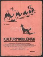 1923 Czakó Ambró: Kulturproblémák., 1923, Világosság-ny., 32 p. Benne: Goldzieher Miksa: A fajkérdés. Kiadói papírkötés, szakadozott, kissé sérült borítóval.