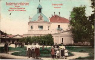 1908 Stubnyafürdő, Túróchévíz, Stubnianske Teplice, Turcianske Teplice; gyógyudvar / spa court yard