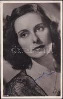 Muráti Lili (1911-2003) színésznő, írónő aláírása őt ábrázoló fotólapon, a kép Angelo (Funk Pál) fotóművész (1894-1974) felvétele, 14x8,5 cm