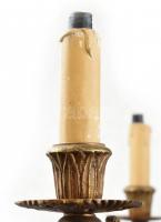 Ferdinand Barbedienne (1810 - 1892): Aranyozott bronz csillár 6 karos, gyertyaizzós (kopott, sérülés...